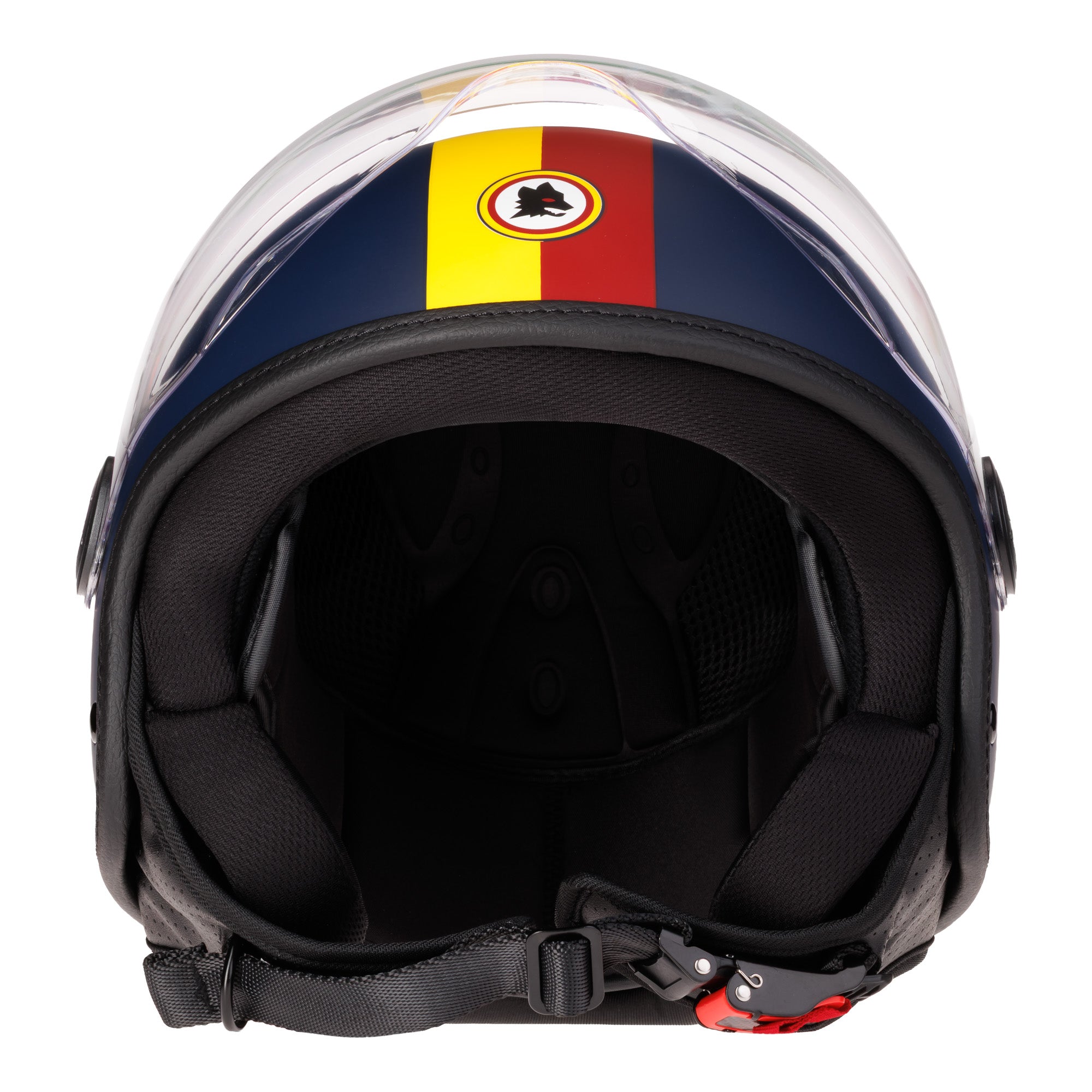 AS Roma Motorcycle Helmet with Duraleu Visor