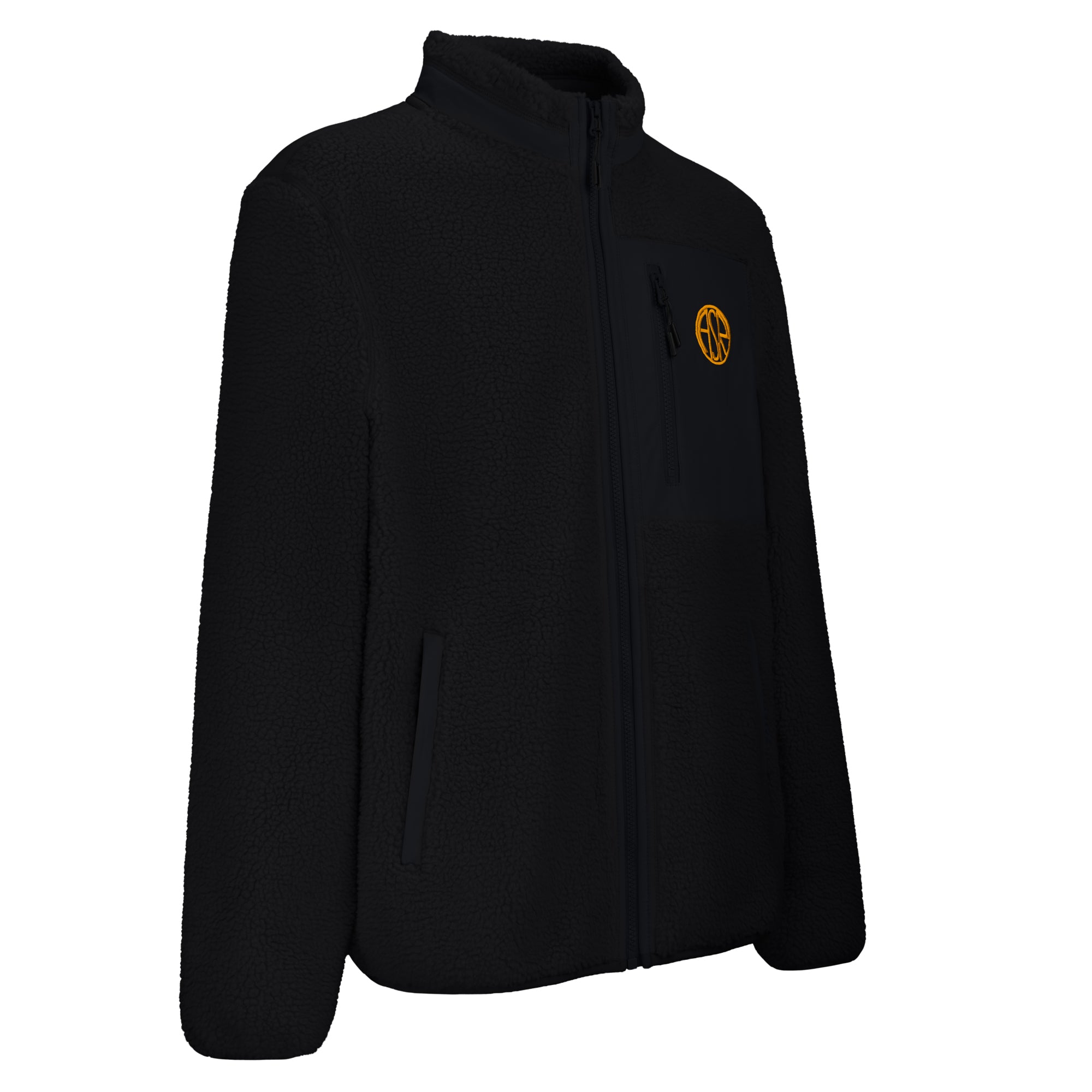 ASR logo fleece jacket, Black, Unisex