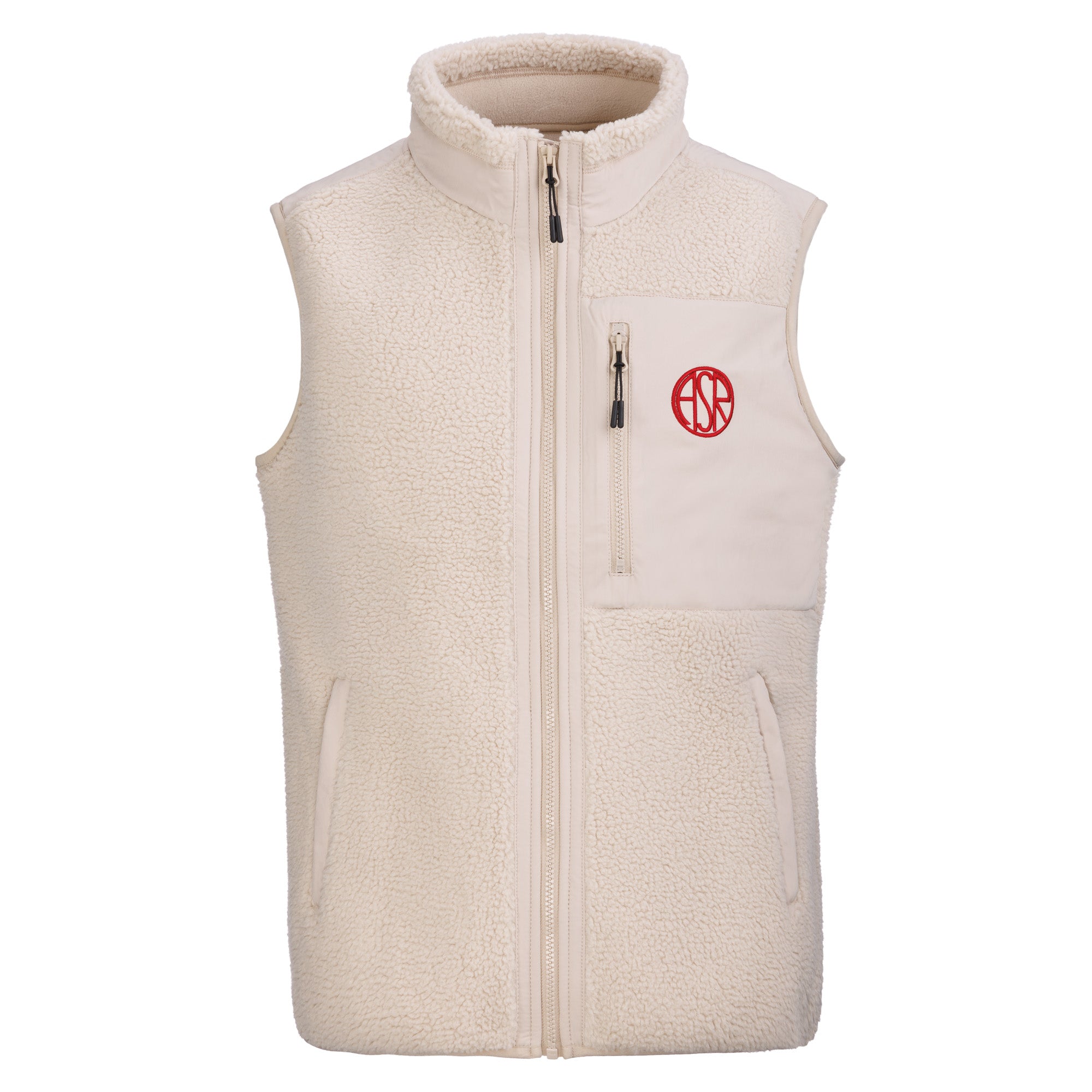 Gilet in pile logo ASR, Beige, Unisex