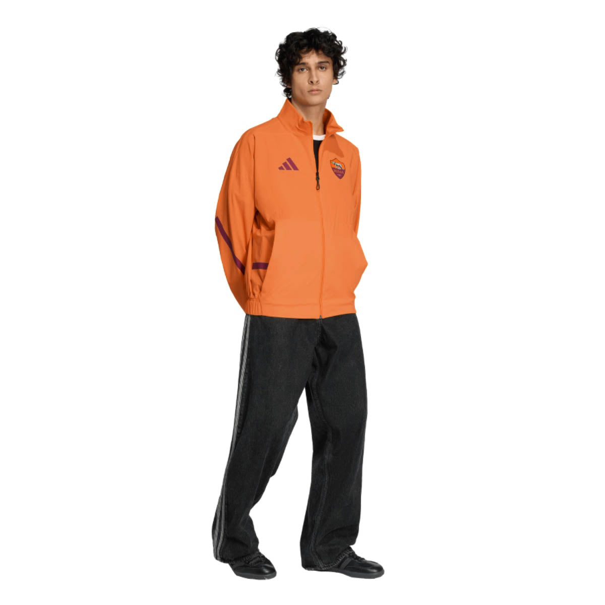 adidas AS Roma New Track Top, Orange | AS Roma Store adidas AS Roma New Track Top, Orange | AS Roma Store