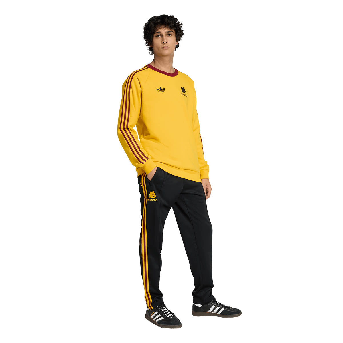 Felpa adidas Originals AS Roma, 100% Cotone