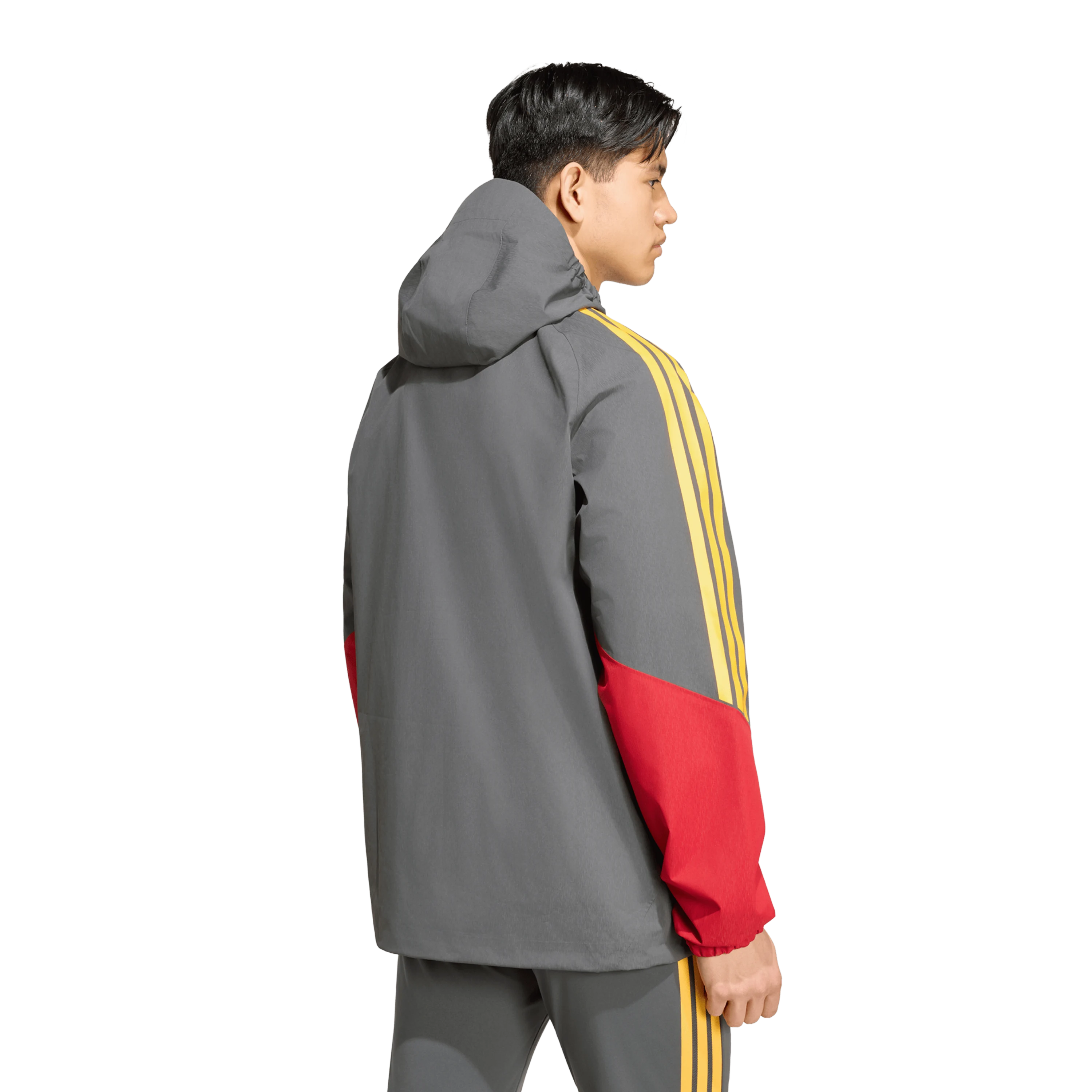 Giacca con cappuccio e zip integrale AS Roma 2026/27 model back
