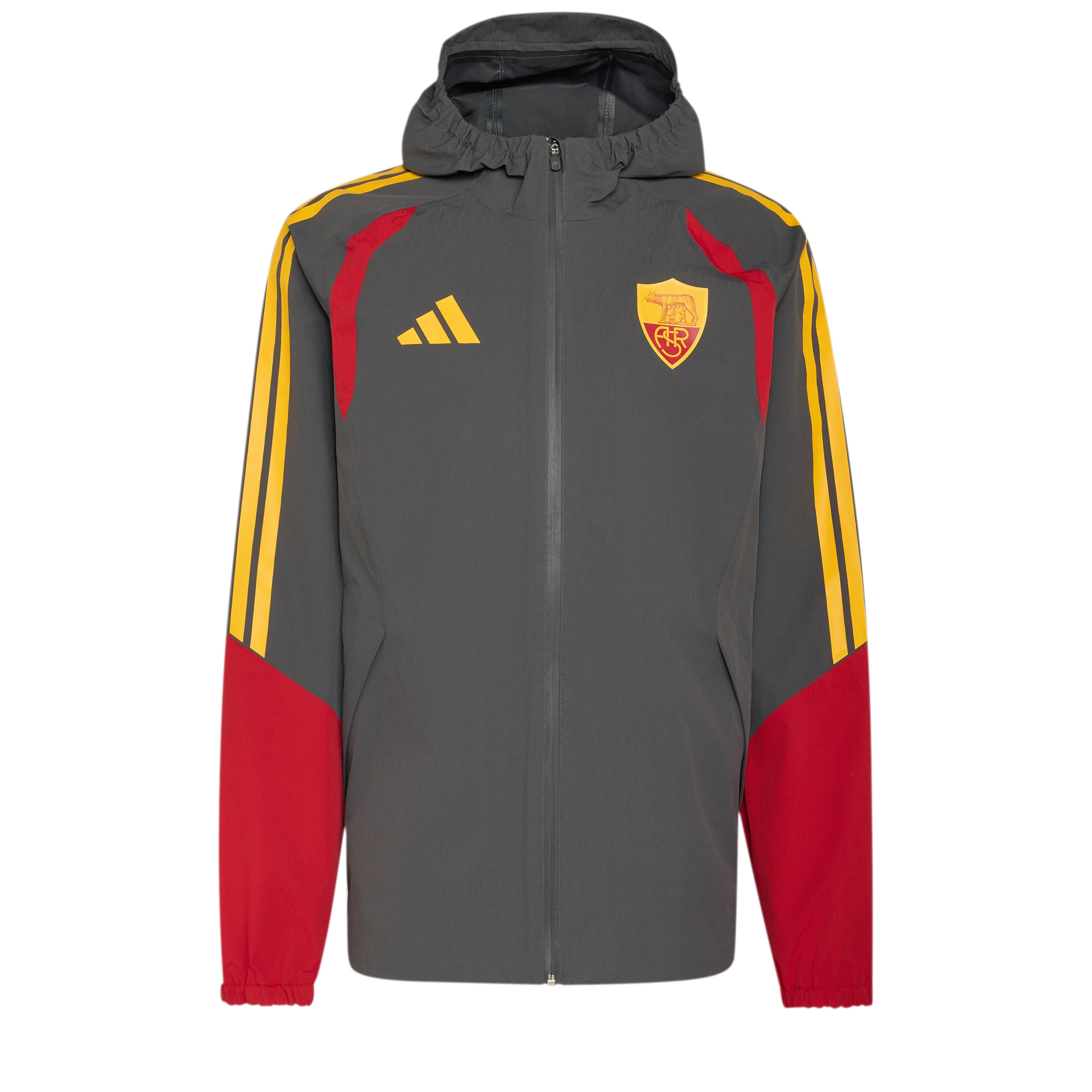 Giacca con cappuccio e zip integrale AS Roma 2026/27 front