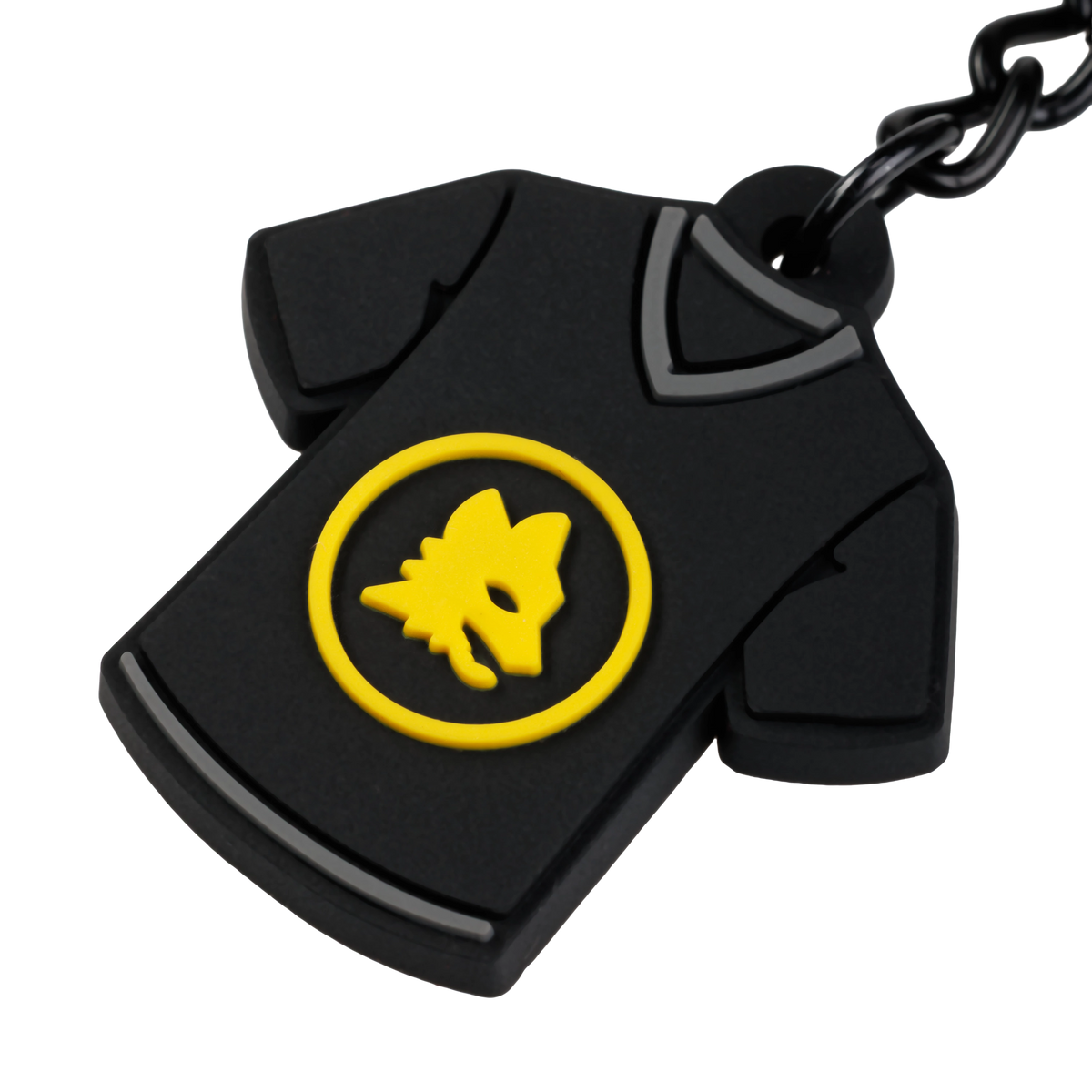 AS Roma Keychain with Coin Pouch and Rubber Charm