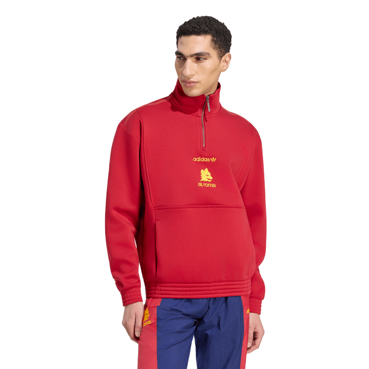 Felpa 1/2 Zip EQT Adidas Originals AS Roma 2026/27 FRONT