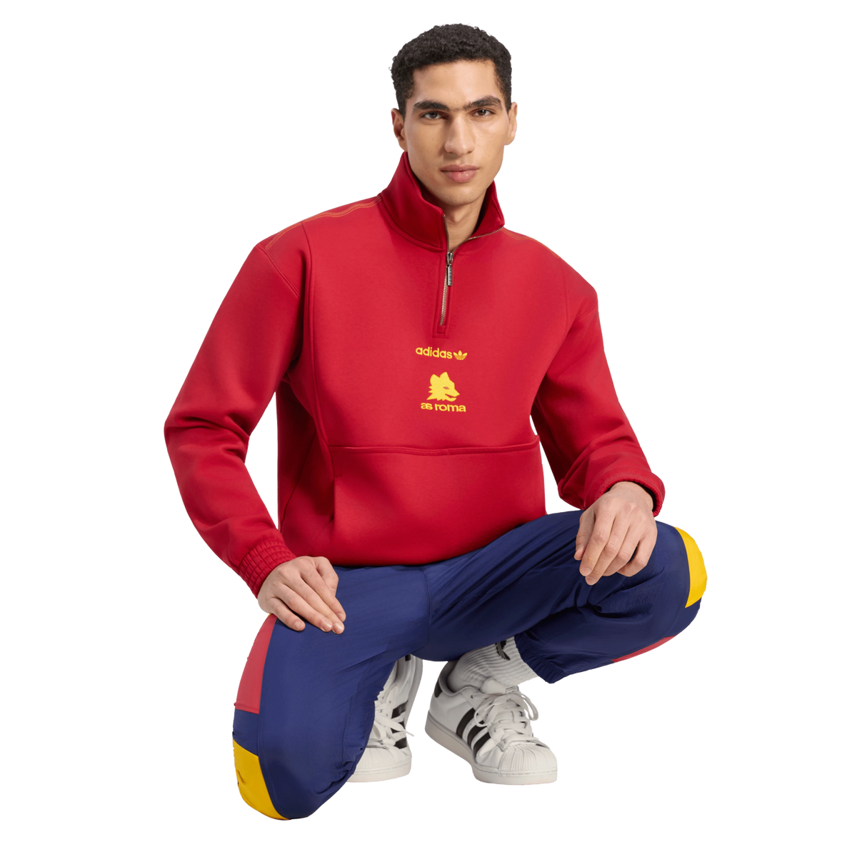 Adidas EQT AS Roma 1/2 Zip Sweatshirt 2026/27