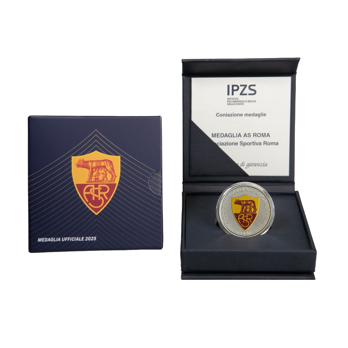 Medaglia Celebrativa Ufficiale AS Roma 2025/26 argento 925%, 32 mm