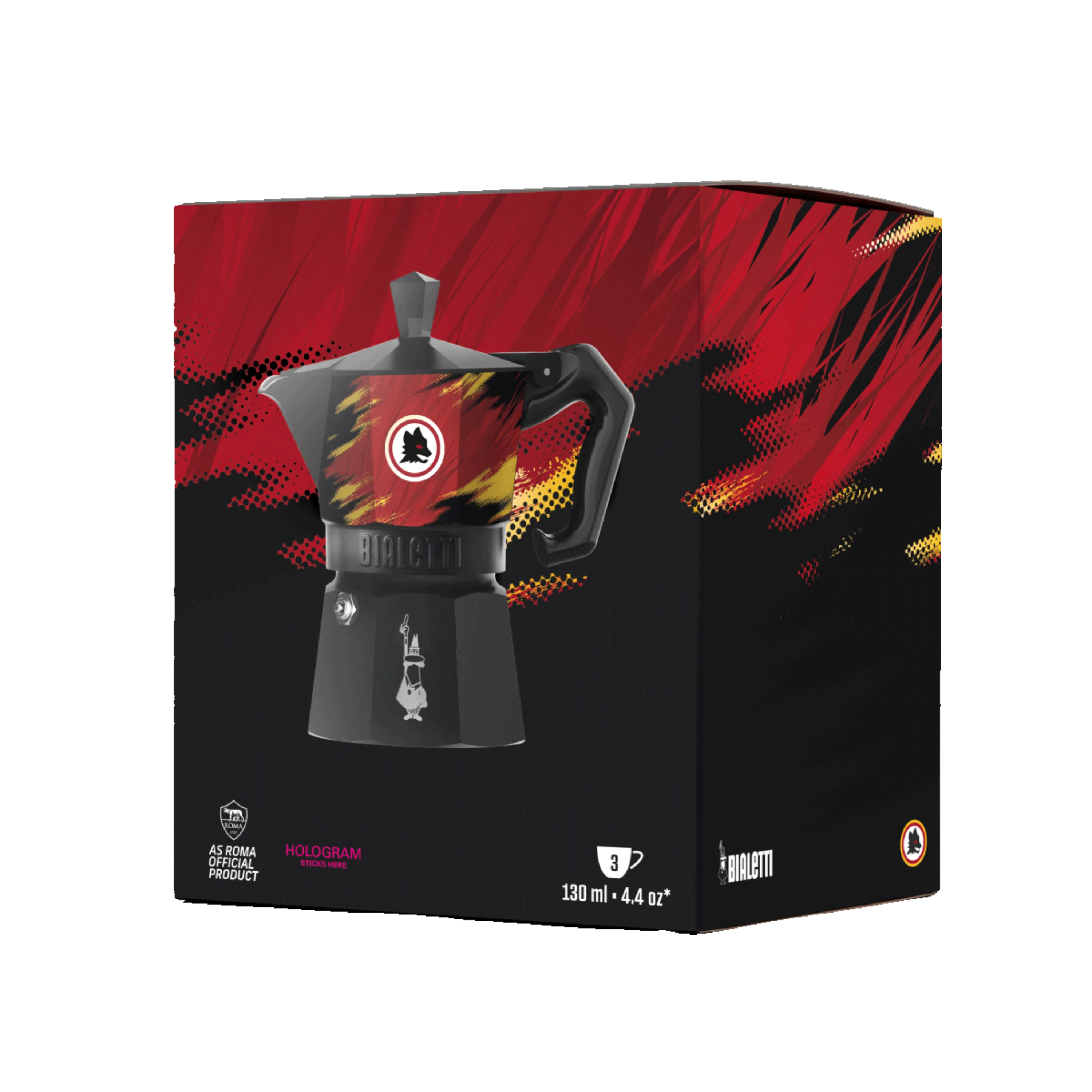 Bialetti x AS Roma Moka Express 3 Cups