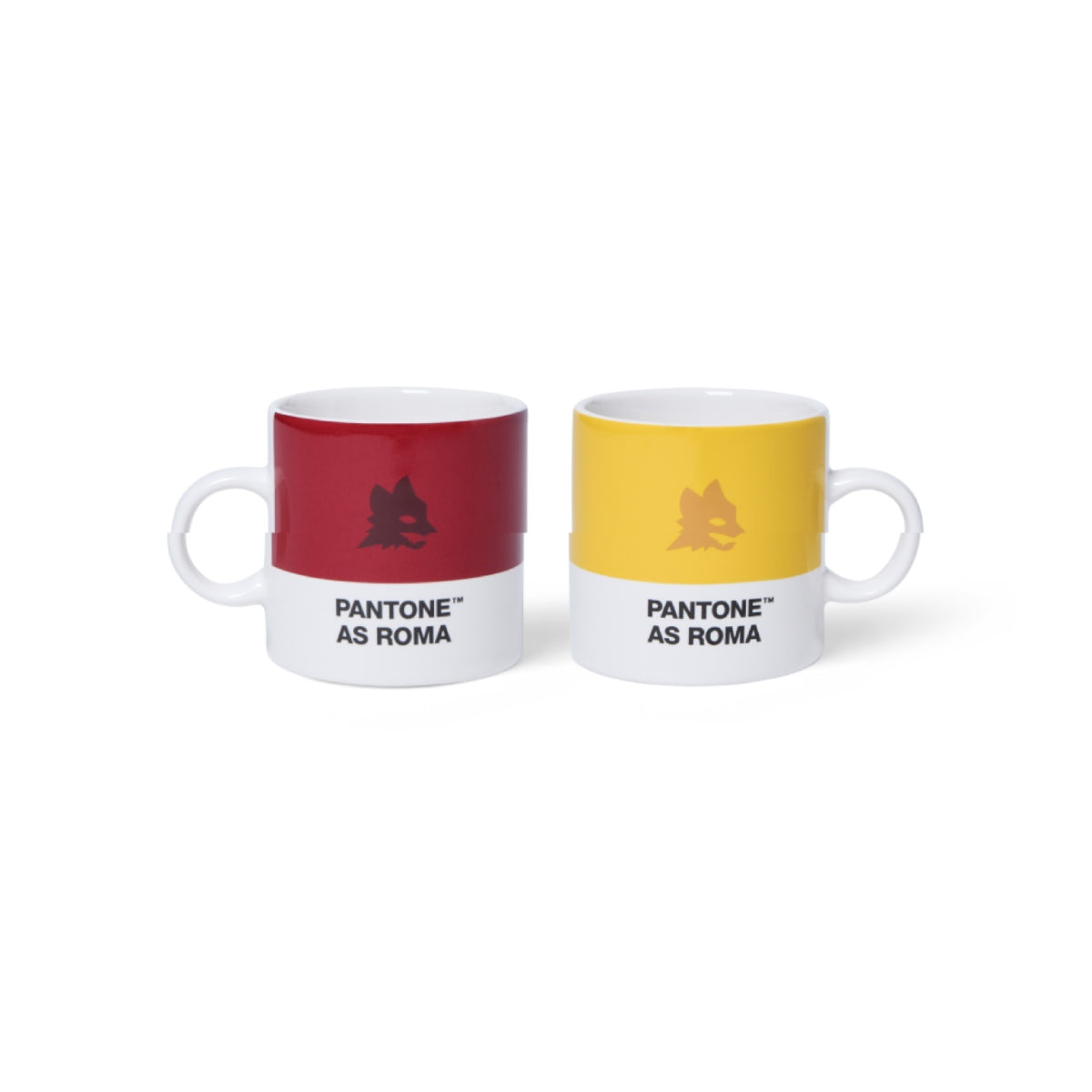 Set of 2 Pantone coffee cups in an AS Roma gift box