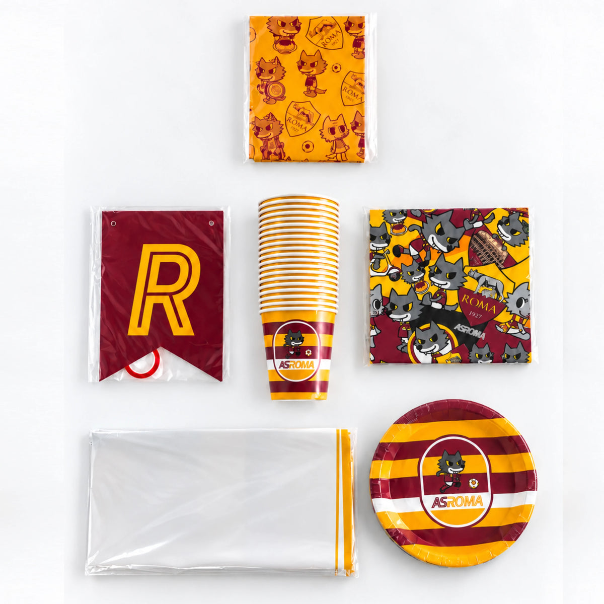 Set feste bambini tema AS Roma per 24 persone