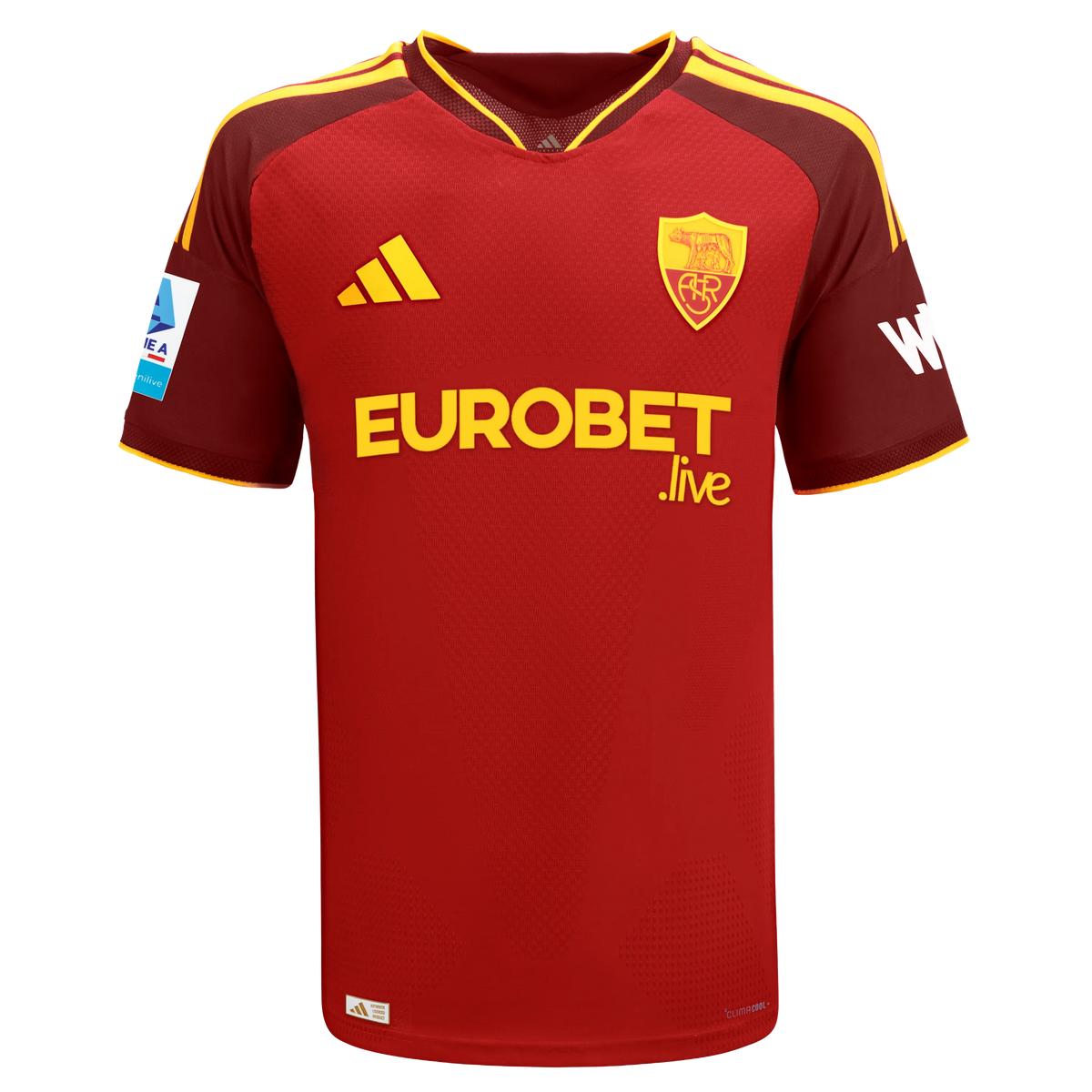 Maglia Match AS Roma Home Authentic 2026/27 – Autografata Rodrigo Mora + Patch Serie A