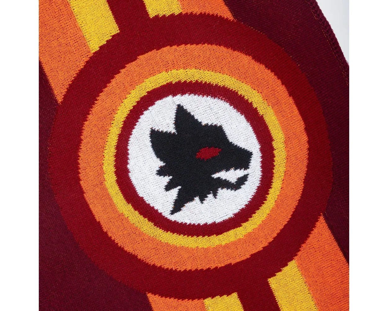 Sciarpa stadio AS Roma a righe logo Lupetto