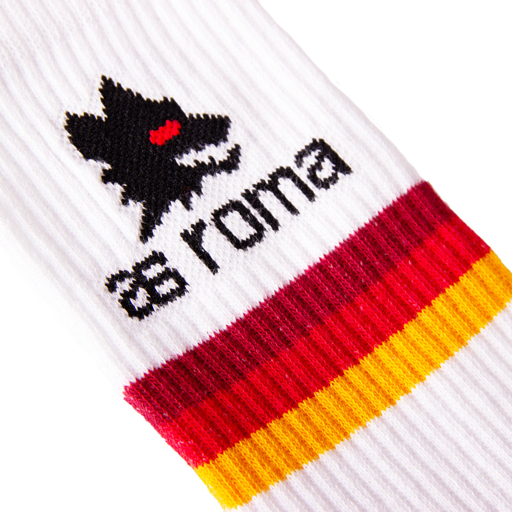 Calzini a righe retrò e logo Lupetto AS Roma, Adulto | AS Roma Store
