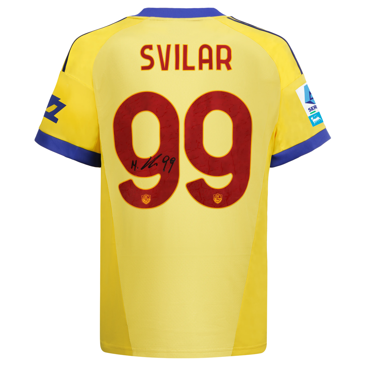 Maglia Match AS Roma Away Portiere 2026/27 – Autografata Mile Svilar + Patch Serie A