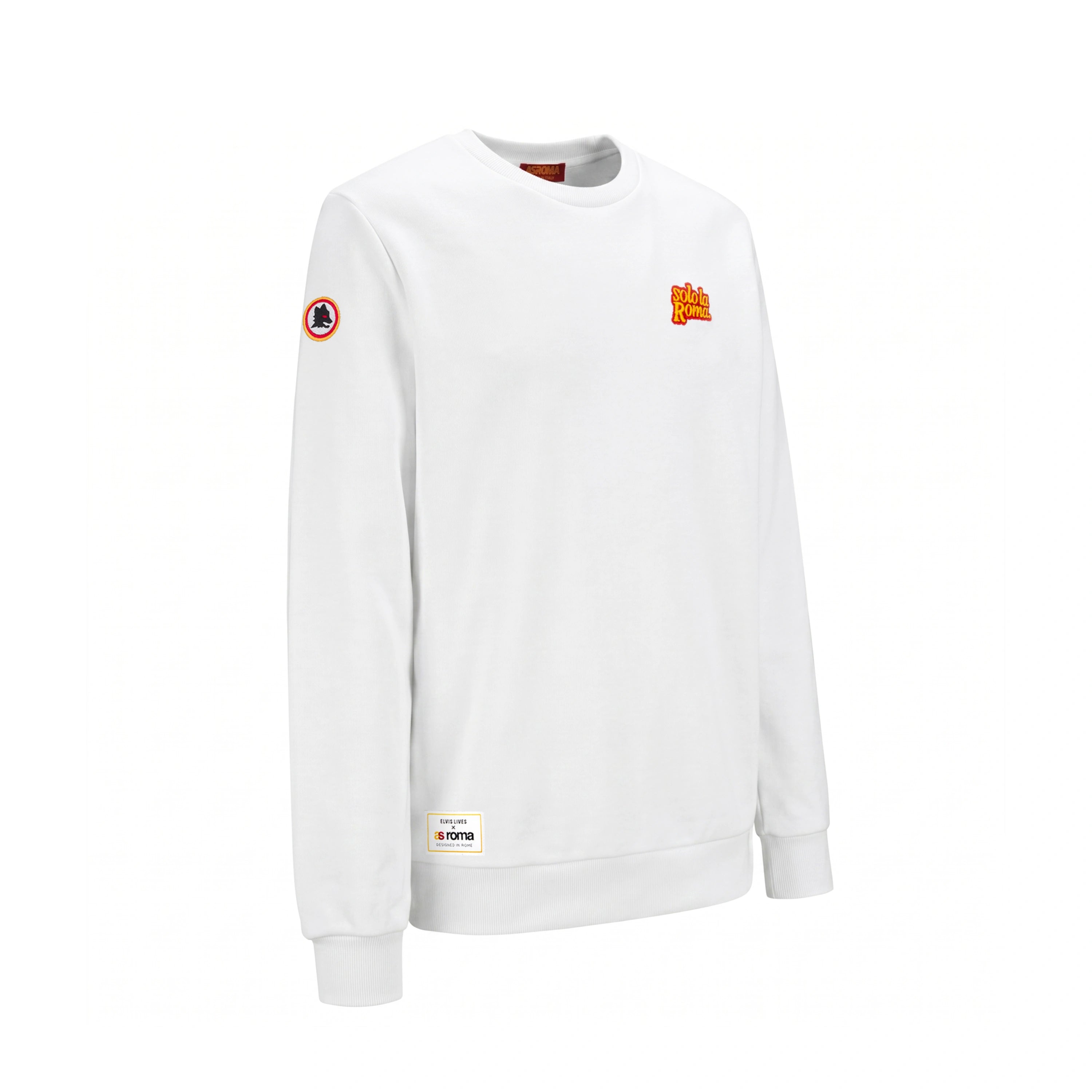 Felpa Lupetto Elvis Lives x AS Roma, Bianco