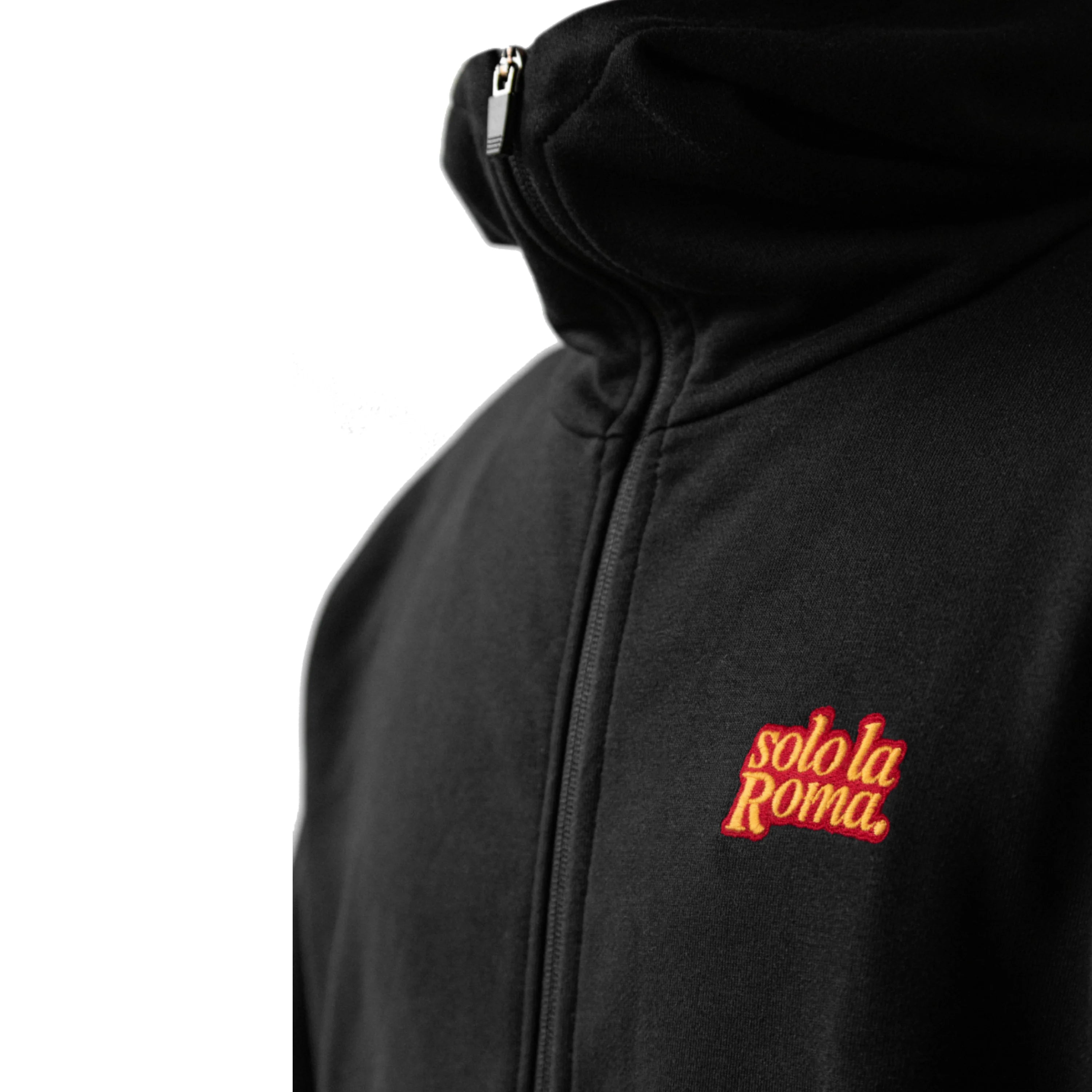 Felpa Lupetto Full Zip con Cappuccio Elvis Lives x AS Roma, Nero