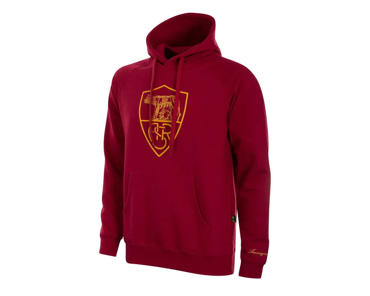 Felpa con cappuccio logo Crest AS Roma Heritage Collection, Uomo, Rossa