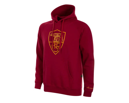Felpa con cappuccio logo Crest AS Roma Heritage Collection, Uomo, Rossa