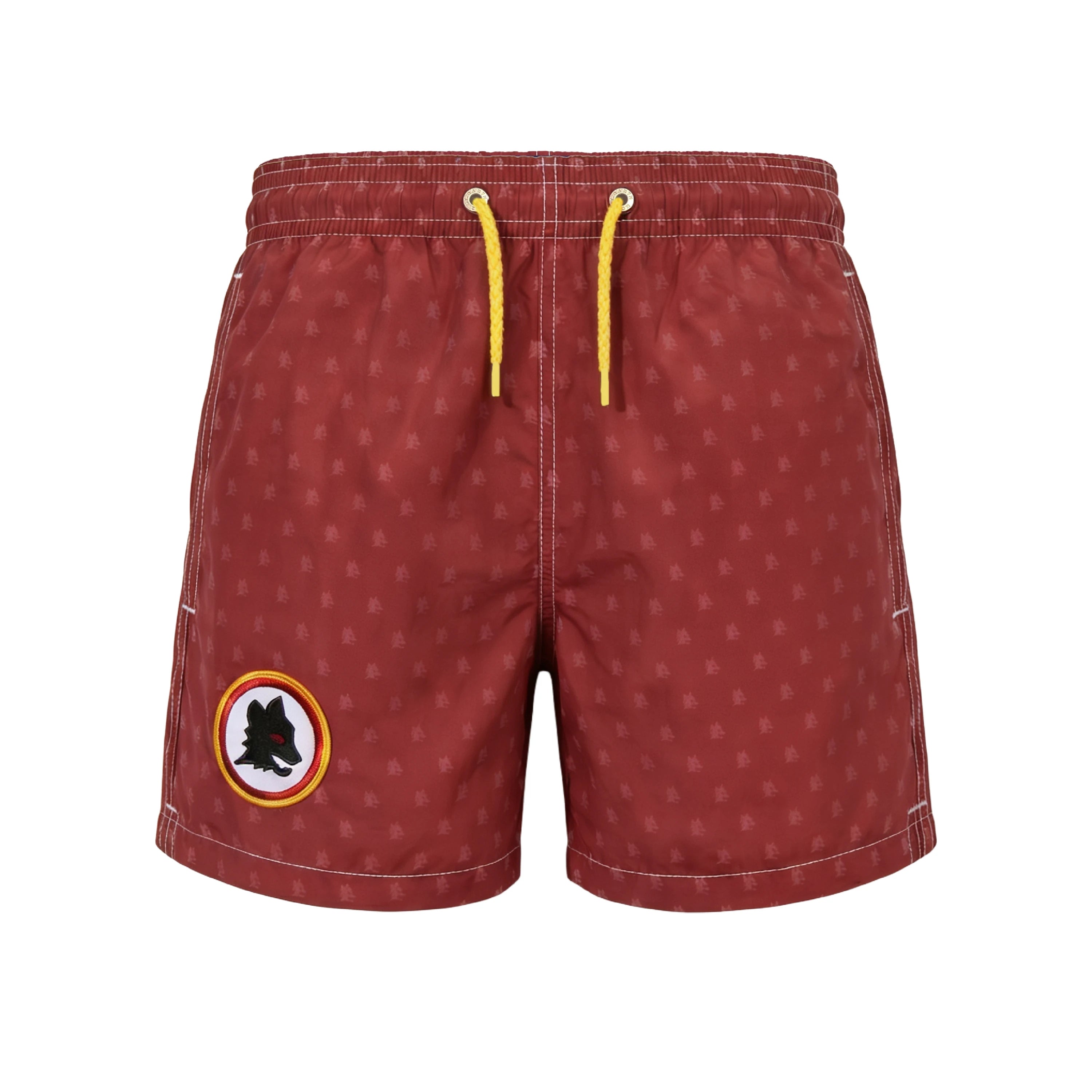Costume Saint Barth AS Roma con fantasia logo Lupetto, Bambino, Rosso, front