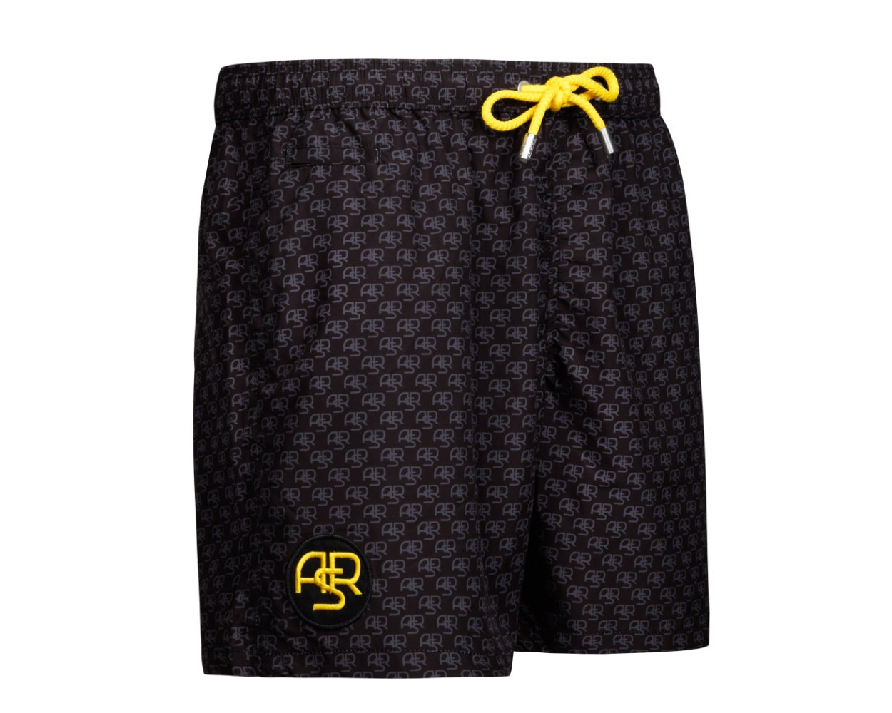 Saint Barth AS Roma Swimsuit with ASR Logo Print, Men, Black