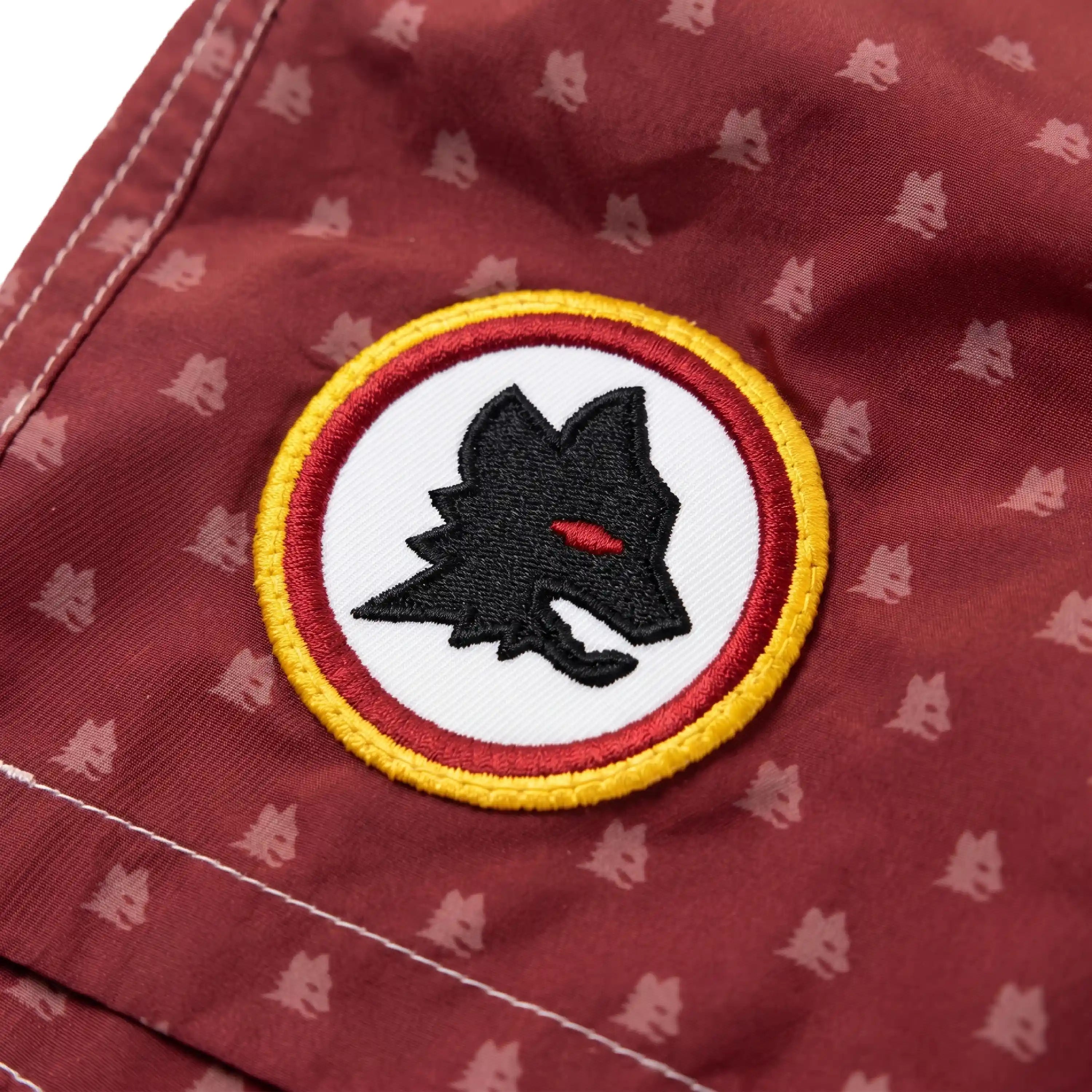 Costume Saint Barth AS Roma con fantasia logo Lupetto, Uomo, Rosso