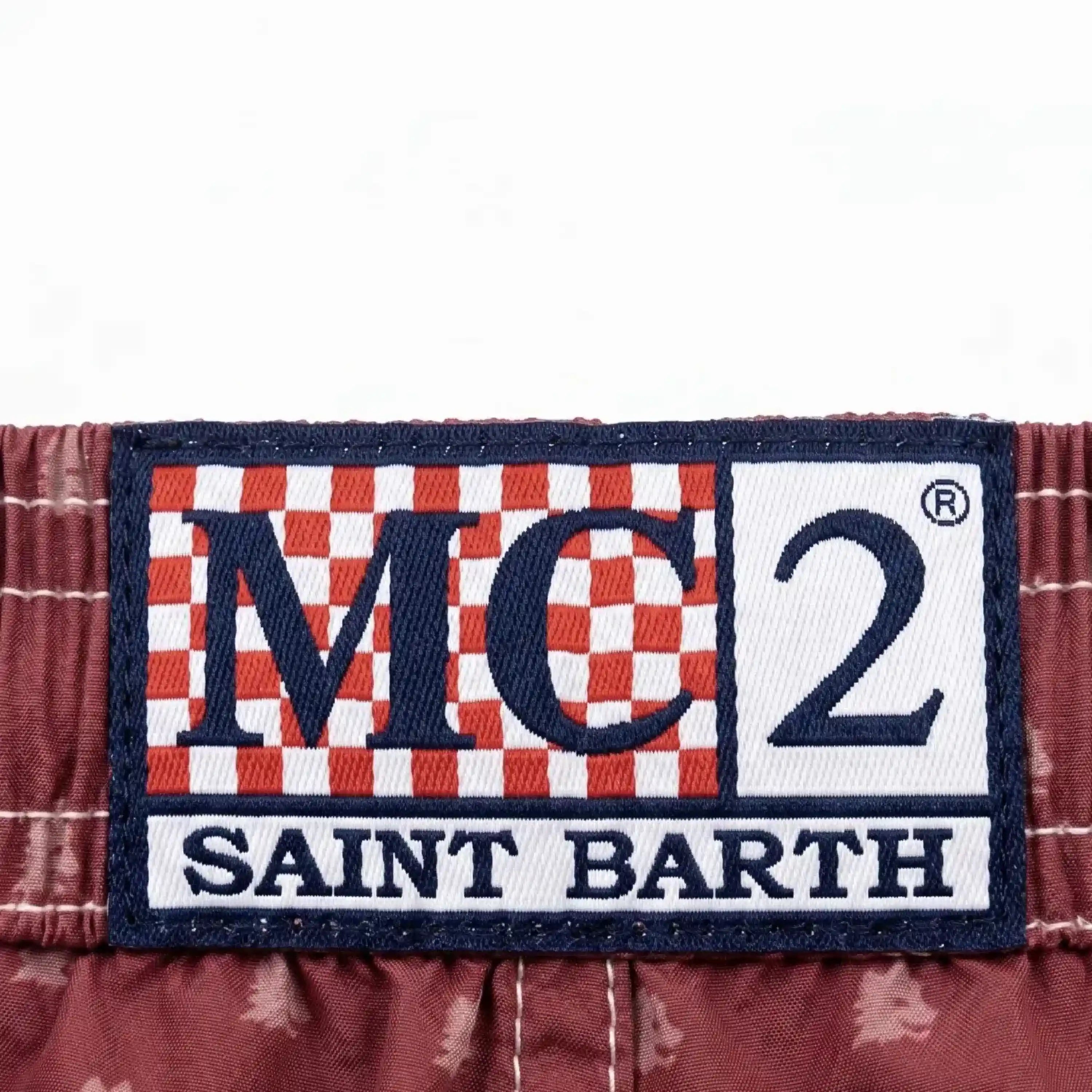 Costume Saint Barth AS Roma con fantasia logo Lupetto, Uomo, Rosso