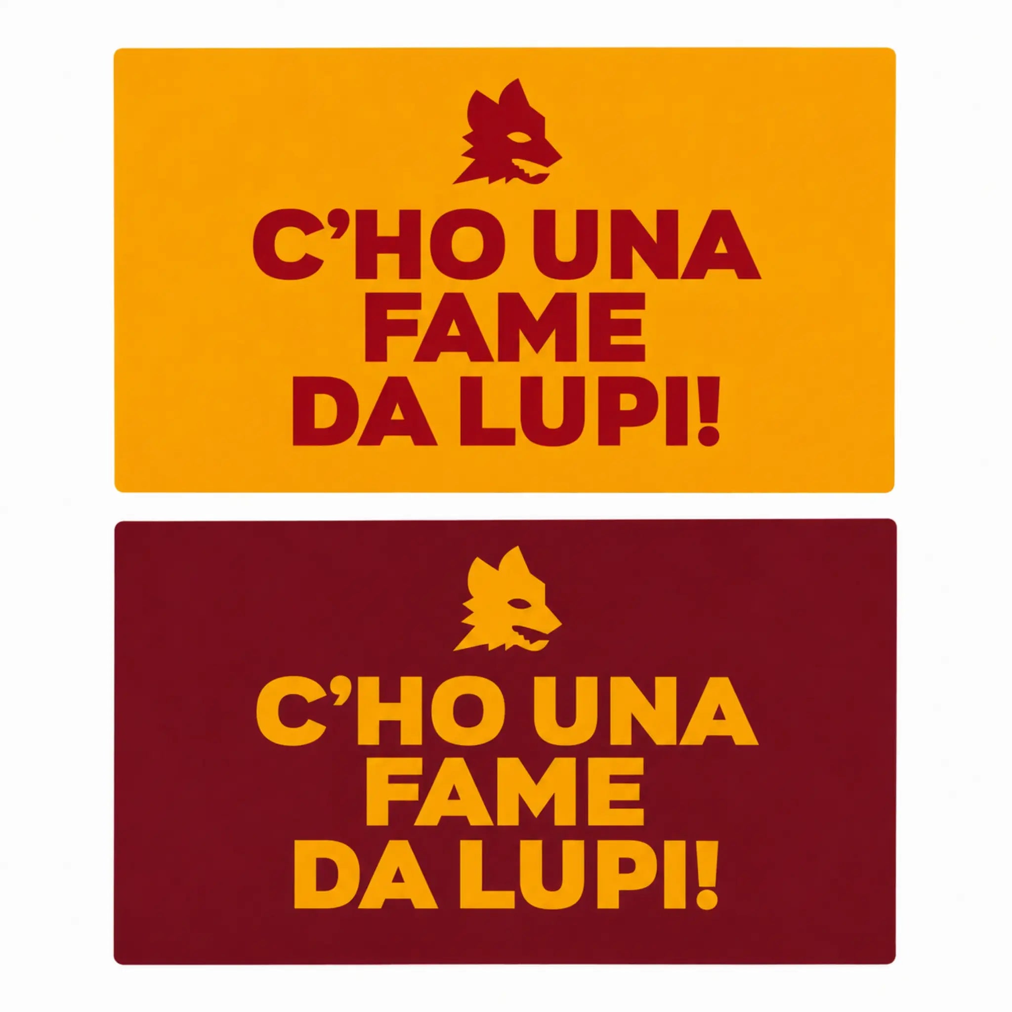 Coppia tovagliette – 1 gialla e 1 rossa- da cucina Elvis Live x AS Roma