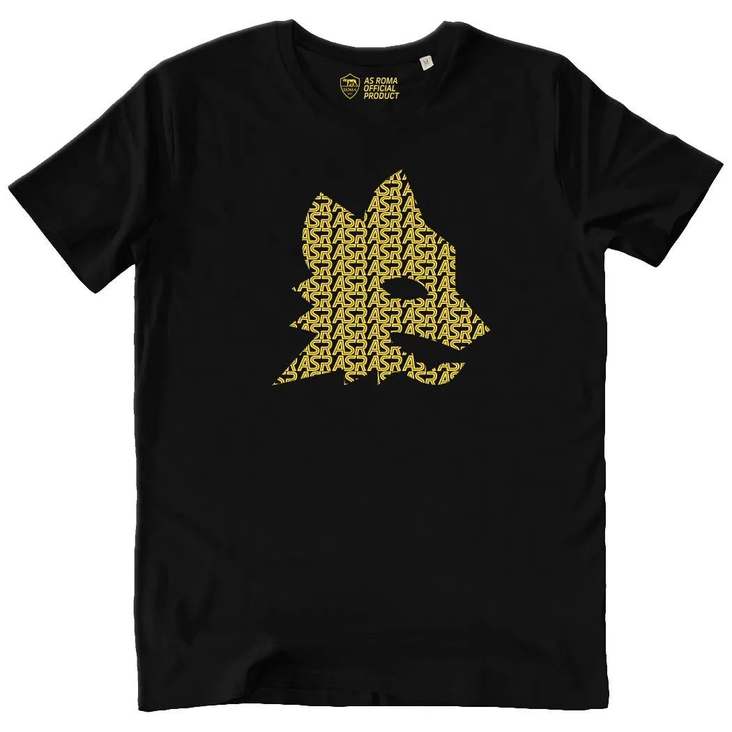 T-Shirt AS Roma Lupetto Logo Collection, Nero
