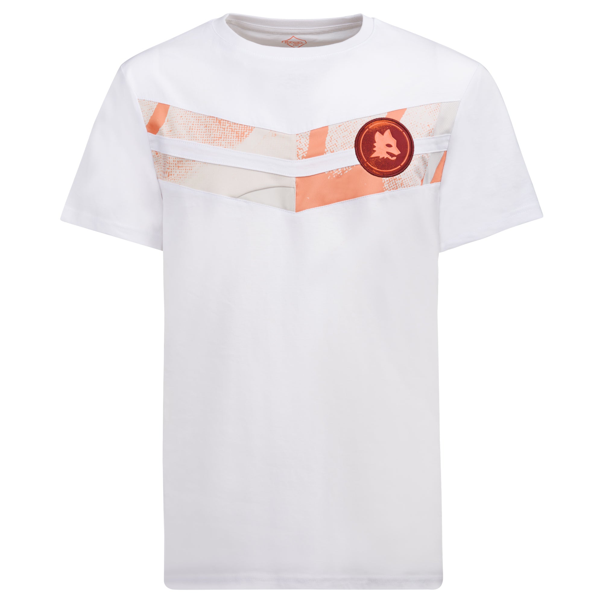 T-shirt Away Logo Lupetto AS Roma, Uomo , Bianco
