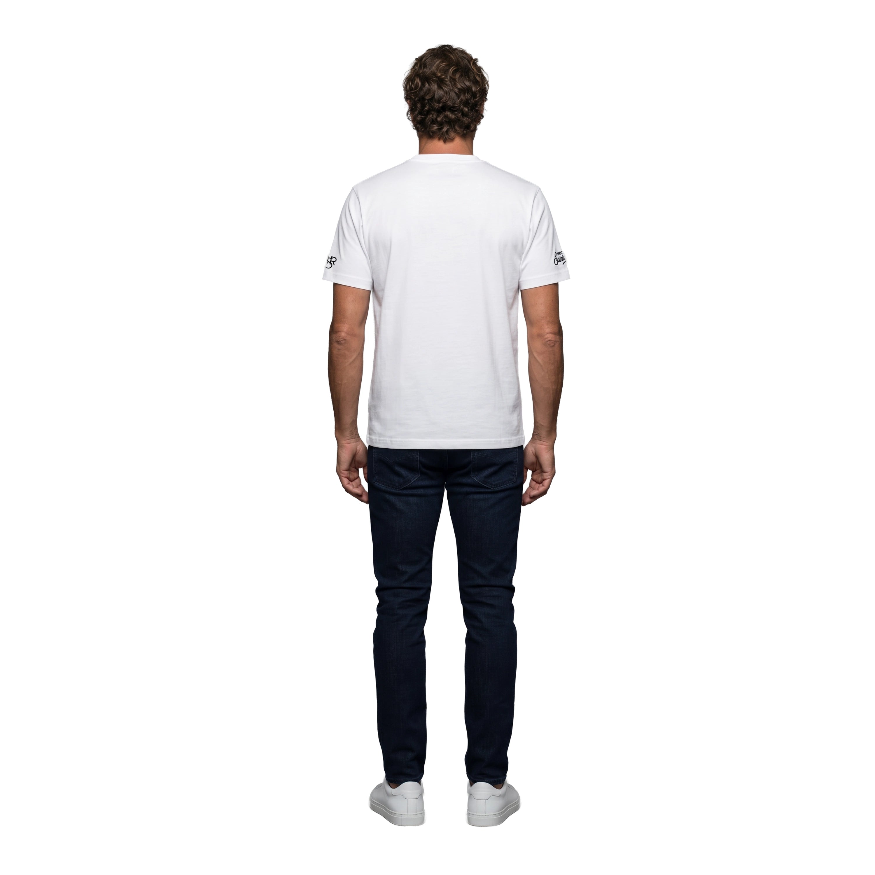T-shirt Saint Barth "Portofino", Uomo, Bianco, modello back